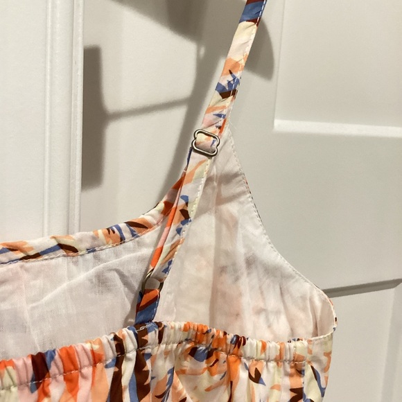 Anthropologie Button-Front Floral Striped Button-Front Cropped Tank Medium NWT - Picture 7 of 12